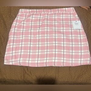 O'Neill Pink and White Plaid Mini Skirt